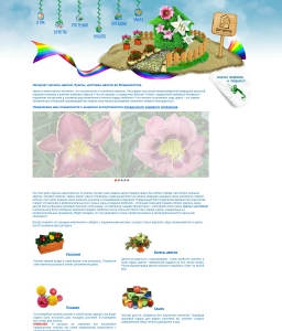 Сайт компании «Дом цветов» www.flowervl.ru